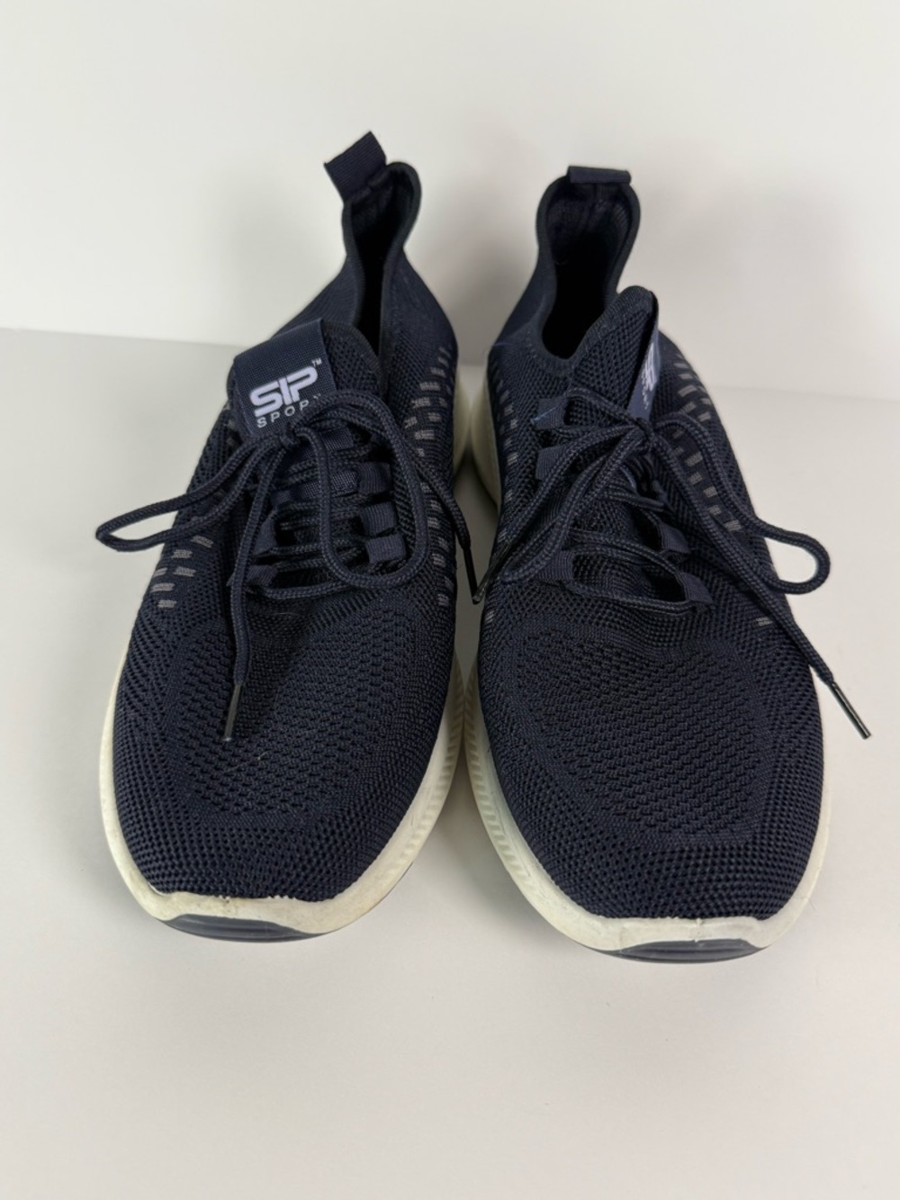 Men's Navy Knit Athletic Sneakers